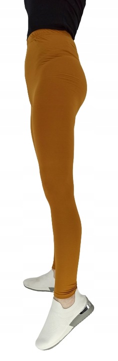 Leginsy DŁUGIE getry damskie MIODOWE BAMBUSOWE *S*