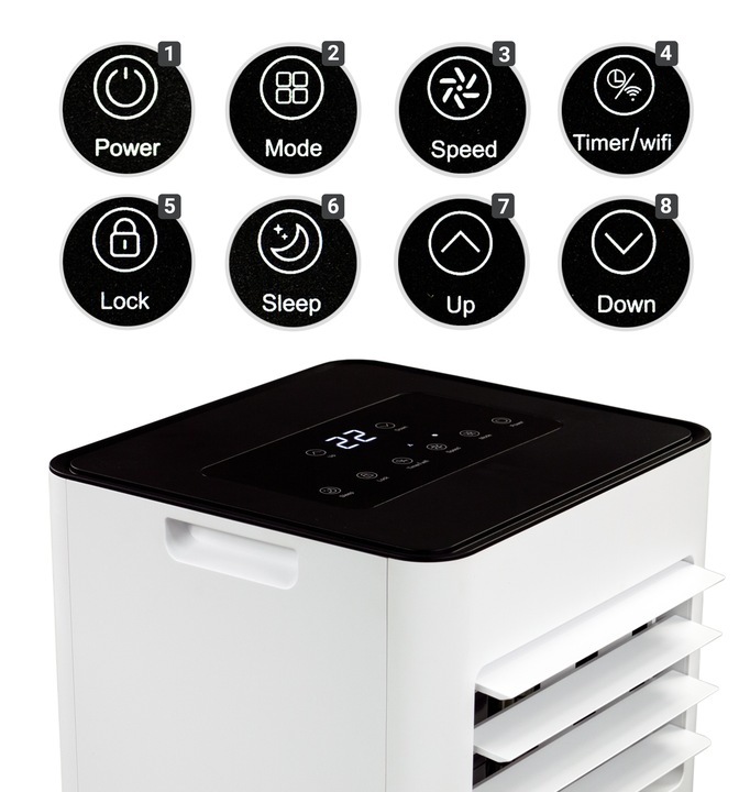 Klimatyzator przenośny Climative MINI 2,6 kW 26m2 WiFi osuszacz + uszczel.