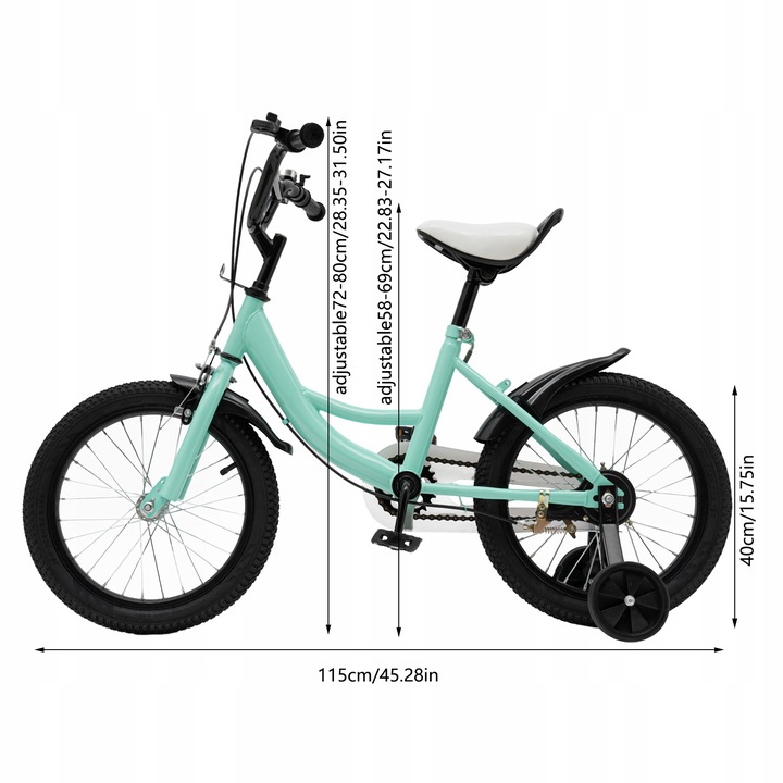 16inch ROWER DZIECIĘCY Zielony