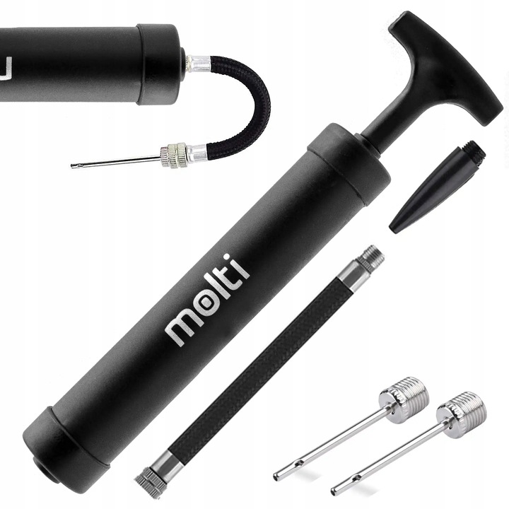 POMPKA RĘCZNA DO POMPOWANIA PIŁEK + WĘŻYK ELASTYCZNY IGŁY UNIWERSALNA MOCNA