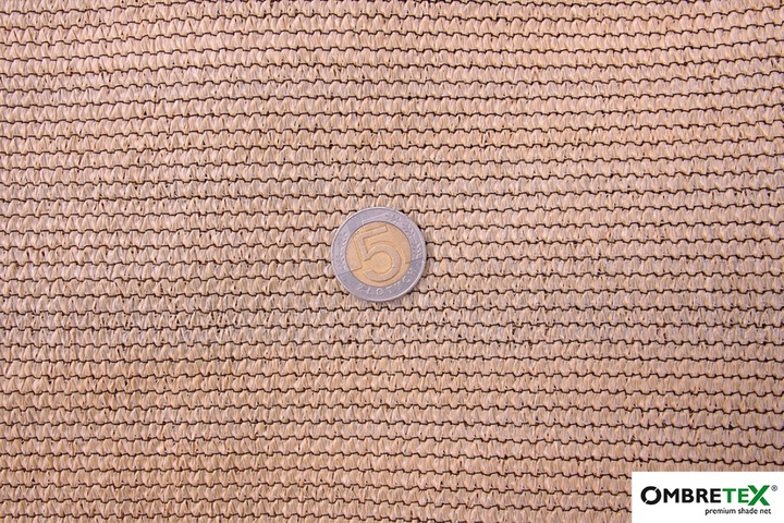 Siatka Cieniująca Maskująca 1,2x20m Na Balkon Ogrodzenie Płot Beżowa UV