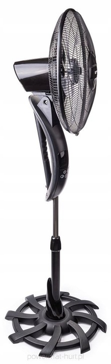 WENTYLATOR PODŁOGOWY WIATRAK STOJĄCY CZARNY CICHY 80W 135 CM