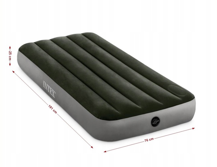 Materac do spania 76 x 191 x 25 cm z pompką nożną Intex
