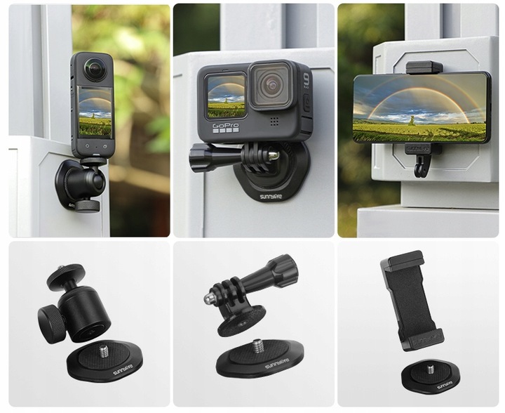 Mocny Uchwyt Magnetyczny Neodymowy Mocowanie Gwint 1/4 do DJI Osmo Pocket 3