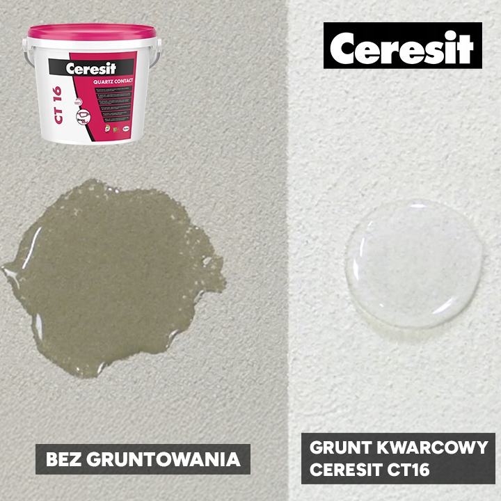 Grunt Kwarcowy Pod Tynk Ceresit CT 16 Farba Gruntującą Tynki 5 kg