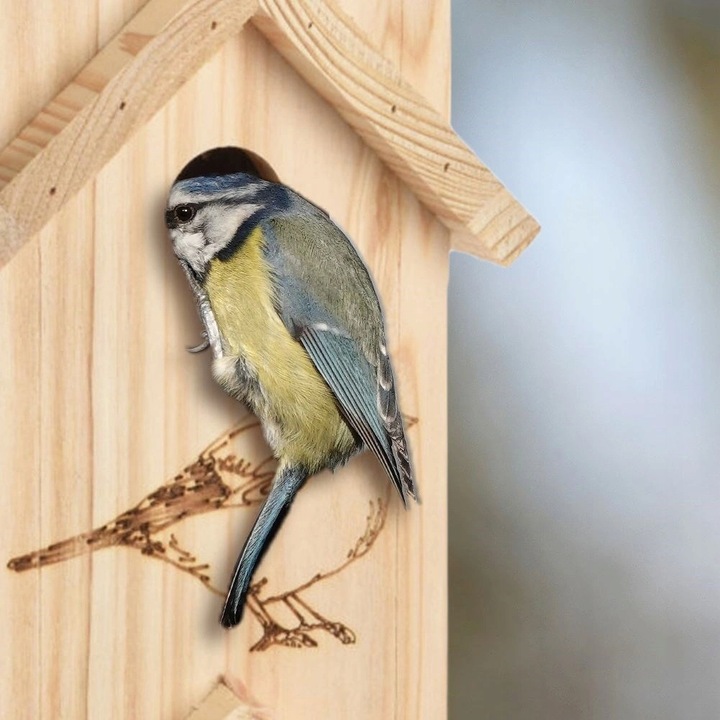 Budka Lęgowa dla Ptaków Drewniana Potrójna Domek PROGARDEN