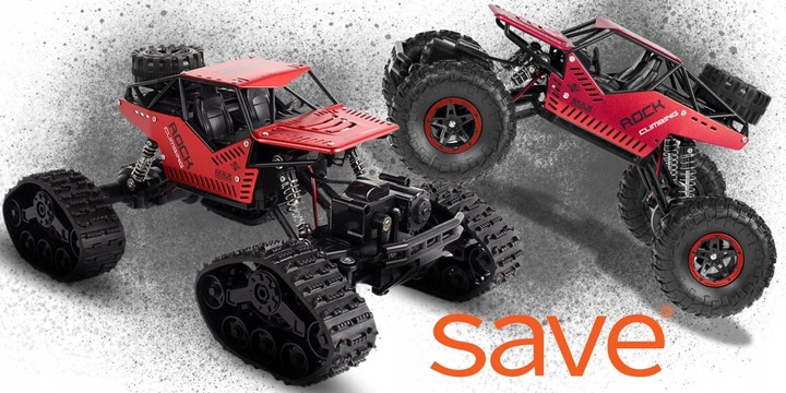 Samochód Zdalnie Sterowany Terenowy 4x4 Auto Na Pilota Z KOŁAMI GĄSIENICAMI