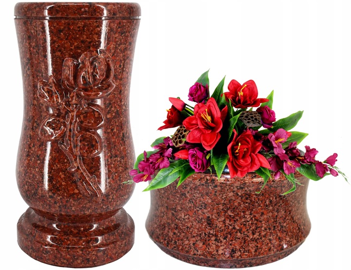 WAZON NAGROBNY - WAZON NA NAGROBEK+ MISA NAGROBNA ZESTAW WKŁAD Z KRATKĄ