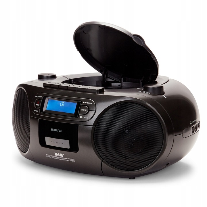 BOOMBOX RADIOODTWARZACZ BLUETOOTH DAB+ MAGNETOFON PILOT AIWA BBTC-660DAB/BK