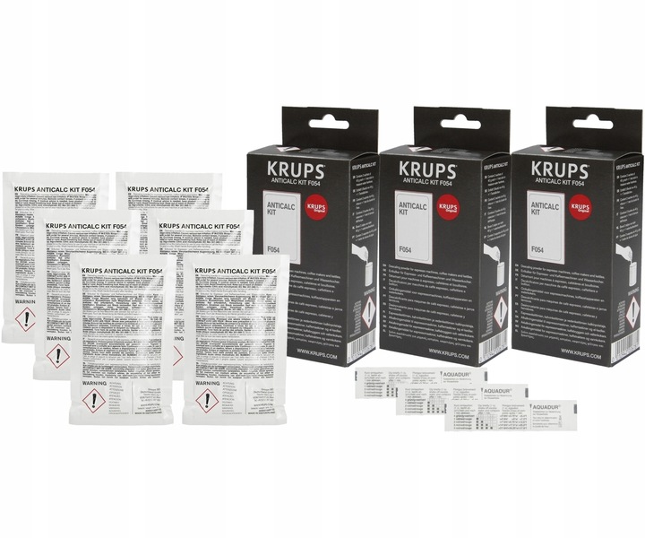 ZESTAW 3x Odkamieniacz Krups F054 40g ekspresów do kawy | Uniwersalny