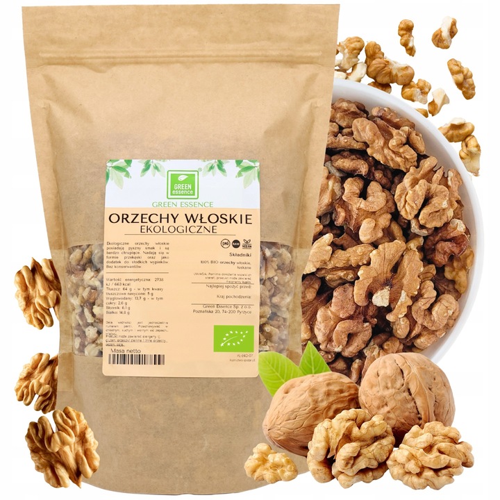 ORZECHY WŁOSKIE ŁUSKANE BIO świeże 1kg naturalne wysoka jakość duże orzech