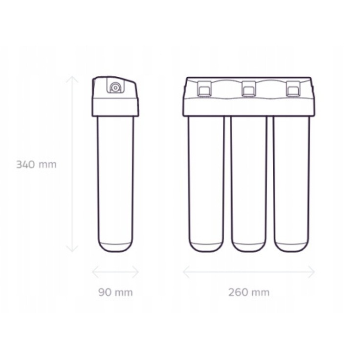 Aquaphor FILTR WODY PITNEJ pod zlew KRYSZTAŁ A na chlor rdzę i MĘTNĄ WODĘ