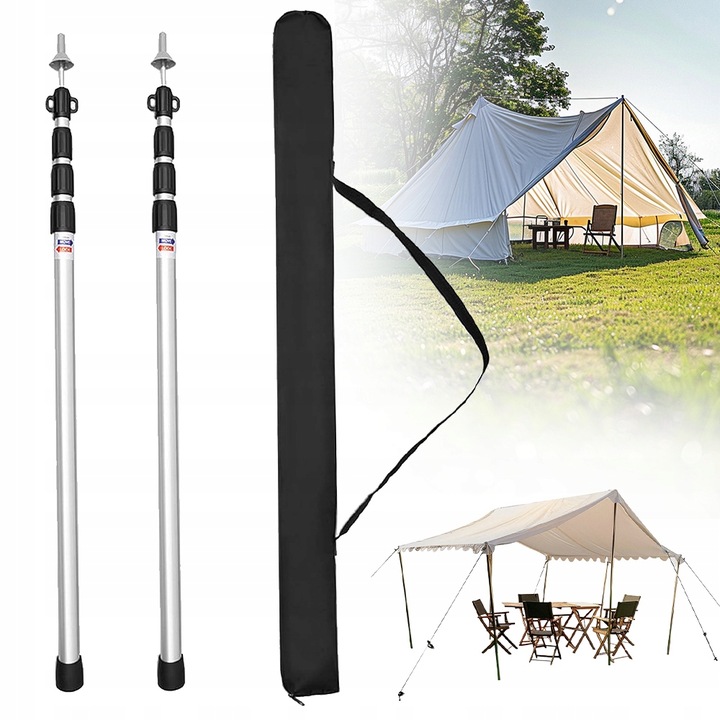 ZESTAW 2 DRĄŻKI DO PLANDEKI, DRĄŻKI MARKIZY, DRĄŻKÓW PODTRZYMUJĄCYCH NAMIOT