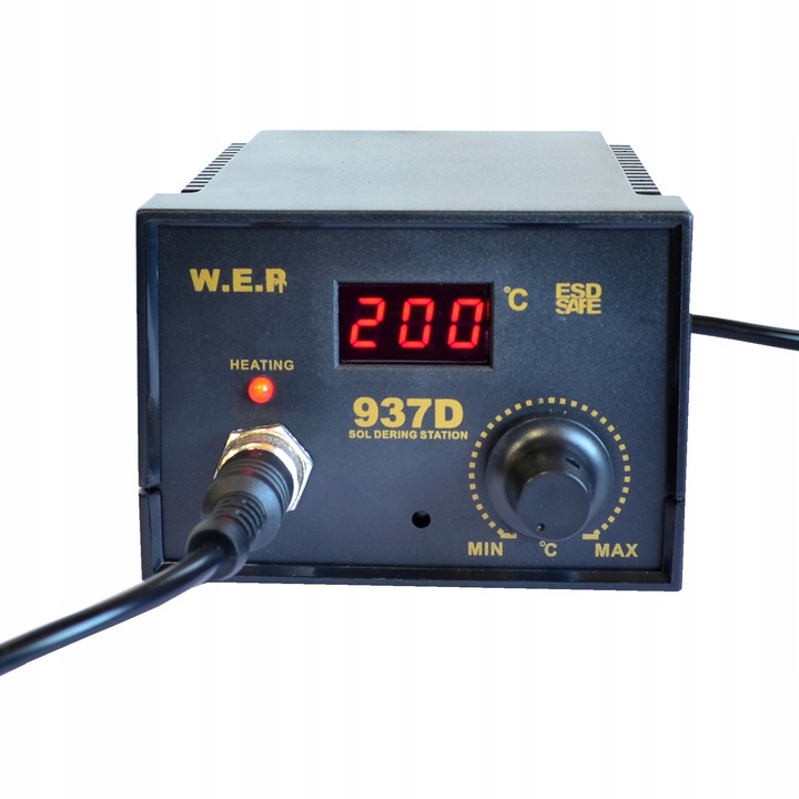 Stacja lutownicza grotowa kolbowa WEP 937D 60W chwytak smd od HOTAIR