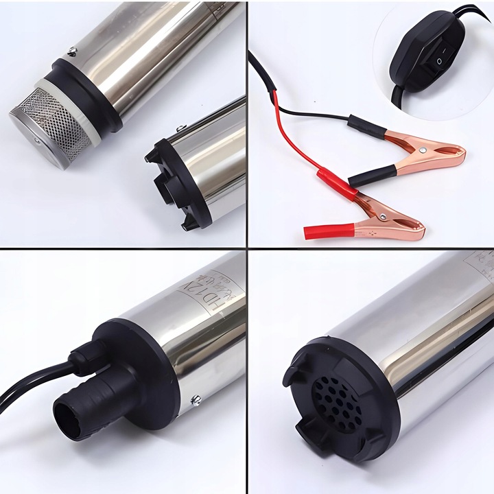 POMPA DO SPUSZCZANIA PALIWA ROPY WODY OLEJU SAMOCHODOWEGO 50mm 12v POMPKA