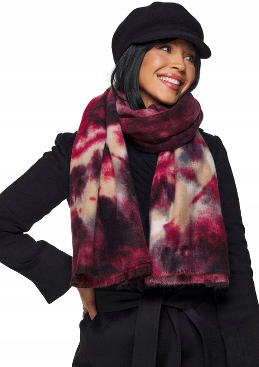 KASZKIET DAMSKI BERET CZAPKA moher moherowa ciepła wełniana na zimę czarna