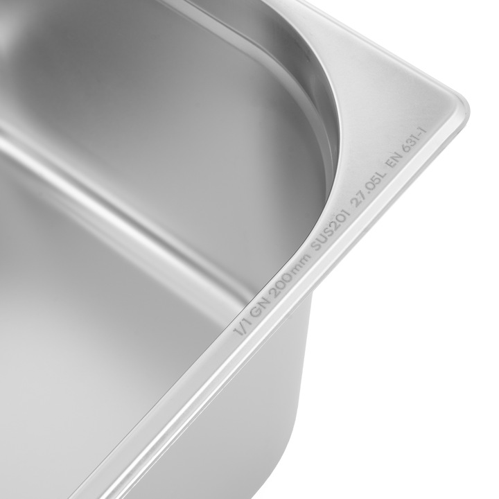 POJEMNIK GASTRONOMICZNY GN 1/1 200 mm STAL NIERDZEWNA 25.6 L MJUSK