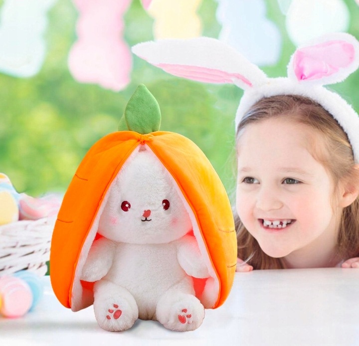 MASKOTKA PLUSZAK KRÓLIK MARCHEWKA 25CM