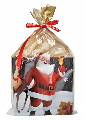 Torebki celofan foliowe ŚWIĄTECZNE MIKOŁAJ na słodycze prezenty 25x40 50 sz