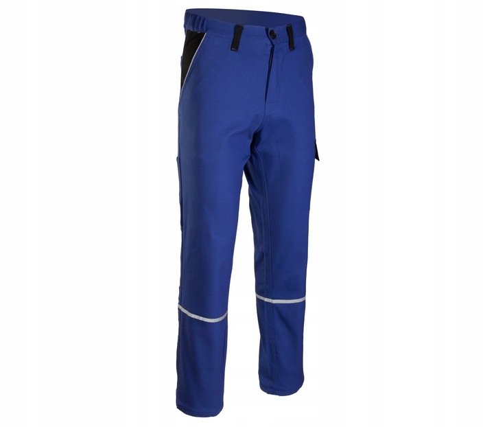 Spodnie robocze ochronne Bawełna 100% do pracy z odblaskami niebieskie r 54