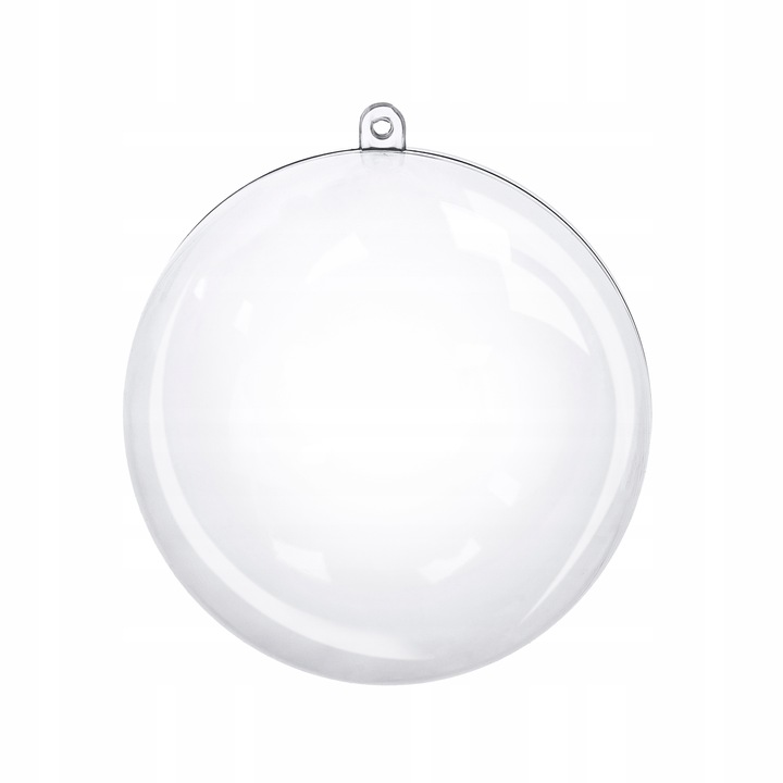 Kula Bombka AKRYLOWA 10cm 10 szt PRZEZROCZYSTA Bombka Plastikowa Otwierana