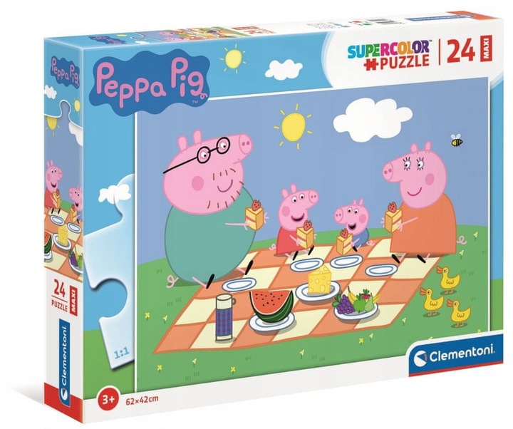 Puzzle Clementoni maxi 24 Świnka Peppa Piknik - KD
