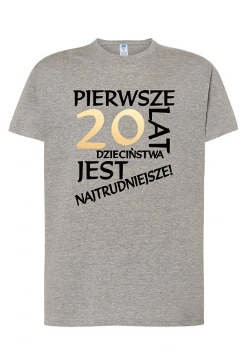 KOSZULKA MĘSKA PIERWSZE 30 40 50 60 70 URODZINY