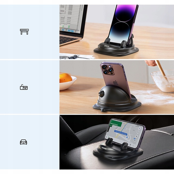 UCHWYT NA TELEFON DO SAMOCHODU NA DESKĘ KOKPIT PODSTAWKA STOJAK DO TELEFONU