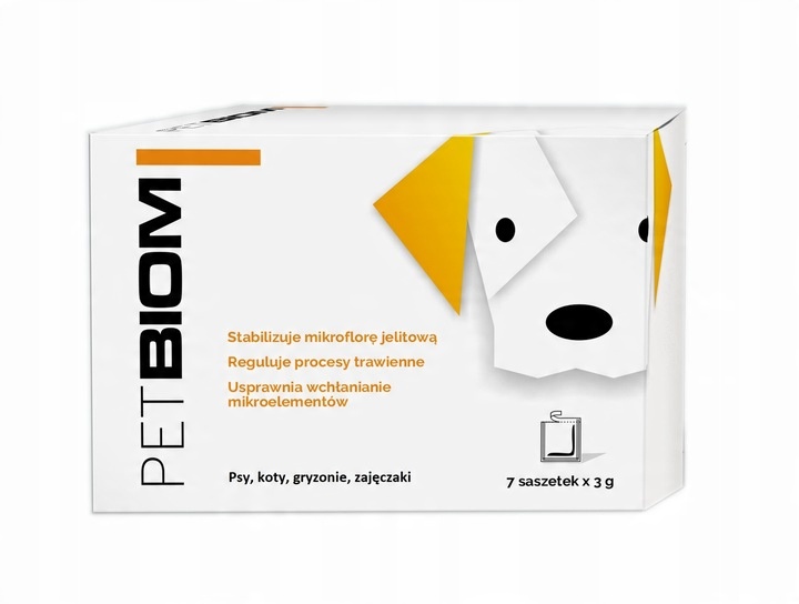 PETBIOM 21G PROBIOTYK DLA PSA, KOTA, GRYZONI BRAK PROBLEMÓW JELITOWYCH 7x3g