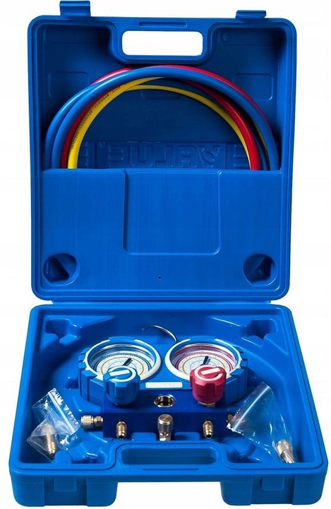 ZESTAW MANOMETRÓW DO KLIMATYZACJI Value R-32/R-410A/R-407C/R-134A + WALIZKA
