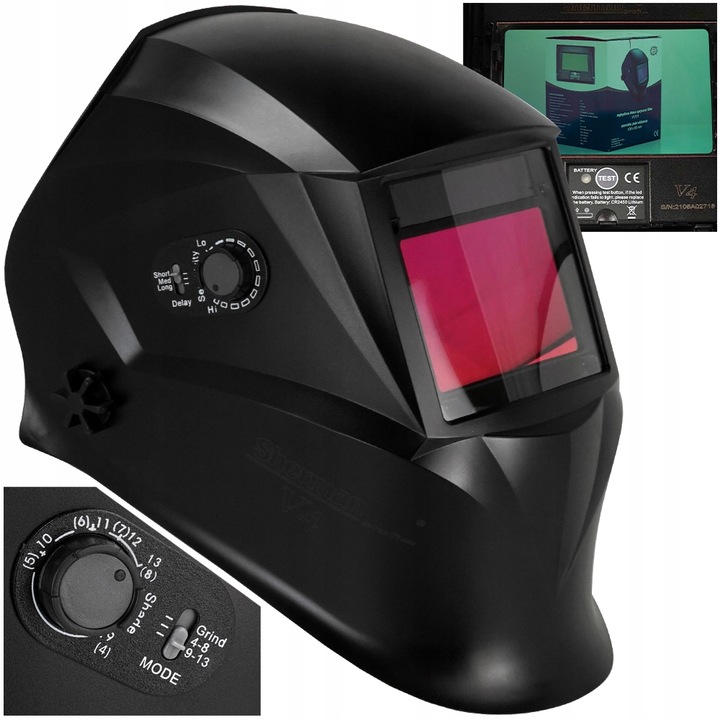 Przyłbica automatyczna MASKA samościemniająca SHERMAN V4 DO SPAWANIA MIG