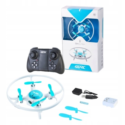 MINI DRON ŁADOWARKA AKUMULATOR OSŁONA PILOT ZAPASOWE ŚMIGŁA AKROBACJE LED