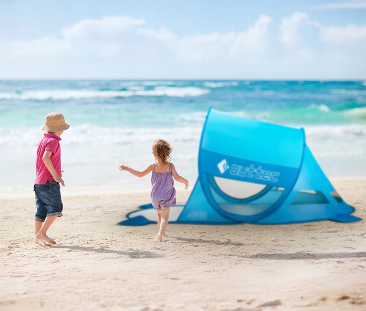 NAMIOT PLAŻOWY SAMOROZKŁADAJĄCY PARAWAN POP UP UV50 OUTTEC