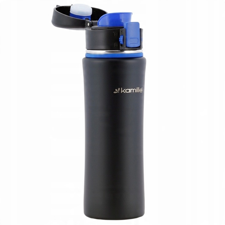 KUBEK TERMICZNY TERMOS STALOWY 100% SCZELNY pojemny bidon KAMILLE 500 ml