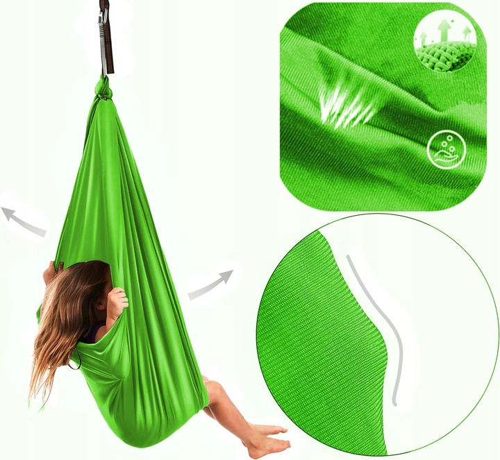 HUŚTAWKA DLA DZIECI HAMAK CHUSTA SENSORYCZNA AKROBATYCZNA JOGA + MOCOWANIE