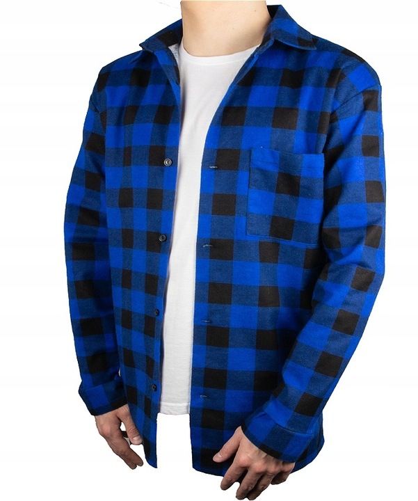 KOSZULA FLANELOWA ROBOCZA NIEBIESKA XL