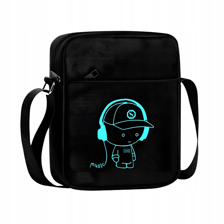 PLECAK SZKOLNY ŚWIECĄCY MŁODZIEŻOWY DUŻY A4 PIÓRNIK LISTONOSZKA SET3 USB