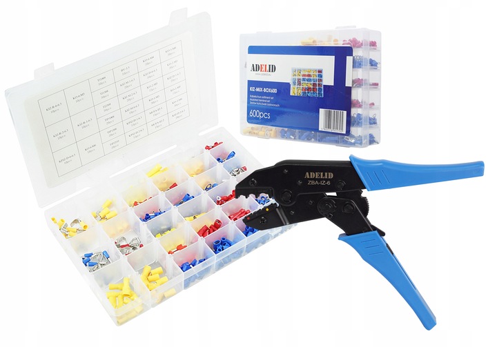 SZCZYPCE ZACISKARKA ZESTAW TULEJEK KONEKTORÓW 600