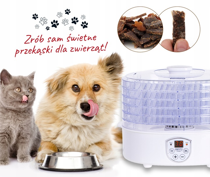 Suszarka do grzybów ziół i żywności 550W timer LCD