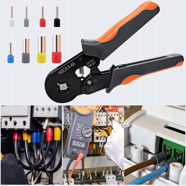 ZACISKARKA DO TULEJEK PRASKA KONEKTORÓW KOŃCÓWEK KABLI 1200 TULEJEK