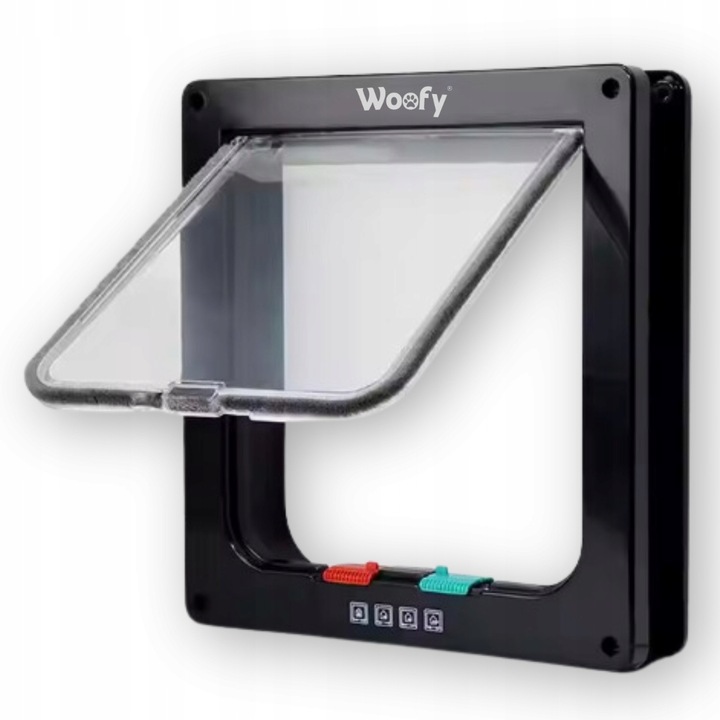 DRZWICZKI WAHADŁOWE DLA KOTA PSA DRZWI DWUSTRONNE Z KLAPĄ 4 SPOSOBY XL