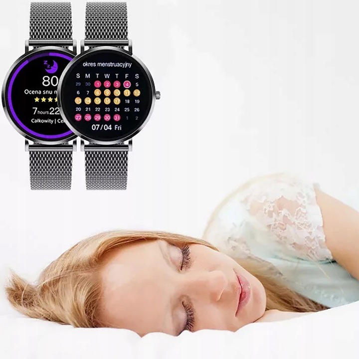 SMARTWATCH ENTER AURA - FUNKCJE ZDROWOTNE TĘTNO KALORIE KROKI ROZMOWY SMS