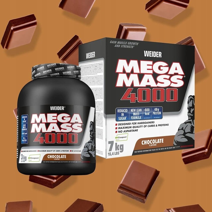Weider Mega Mass 4000 3 kg - Czekolada | Mass Gainer