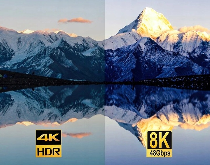 KABEL HDMI 2.1 48Gbps 8K 60Hz 4K 120Hz UHD HDR PRZEWÓD Z OPLOTEM DO PS5 5m