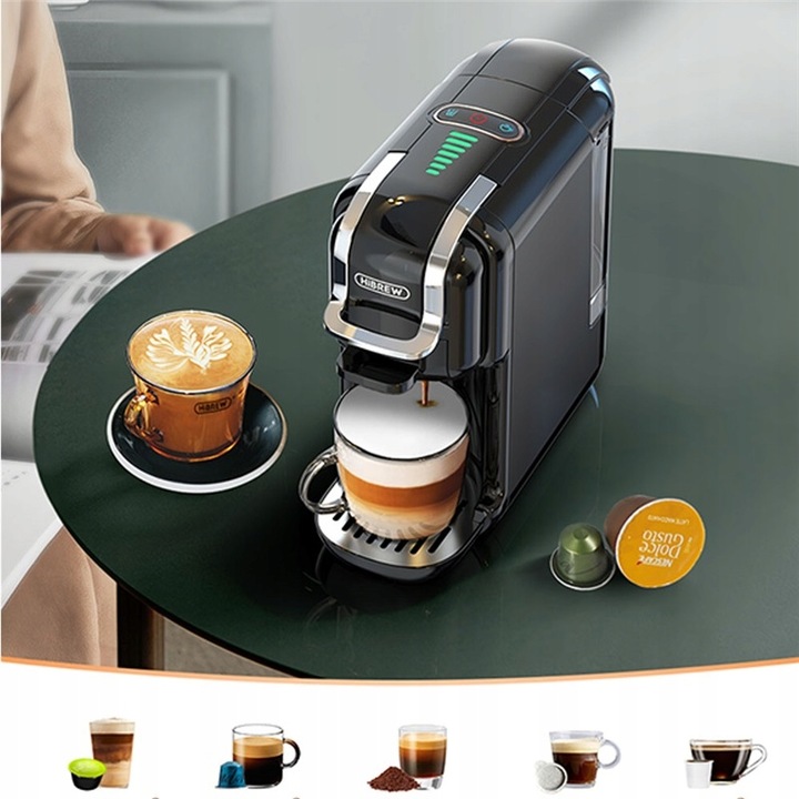 EKSPRES NA KAPSUŁKI 5W1 DO NESPRESSO DOLCE GUSTO TCHIBO CAFFISIMO ESE 19BAR