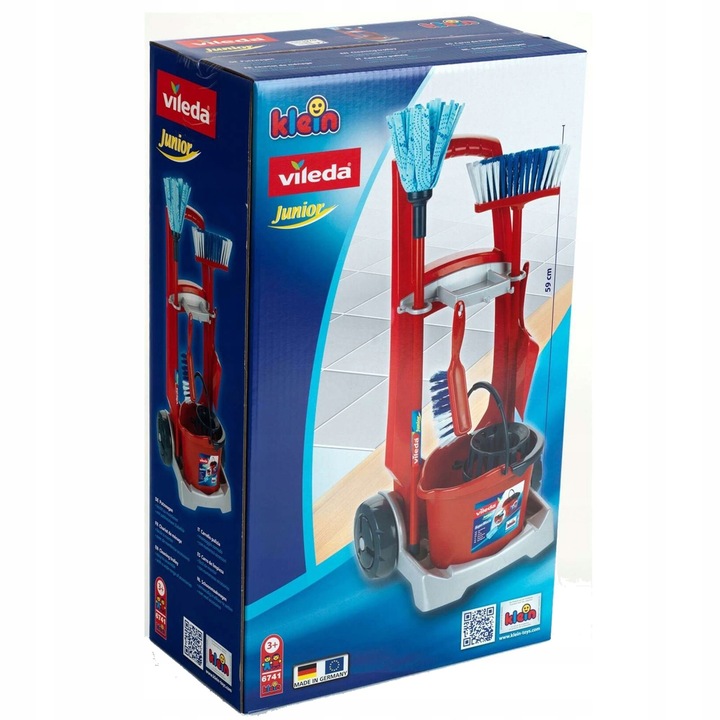 VILEDA WÓZEK DO SPRZĄTANIA Z AKCESORIAMI DLA DZIECI VILEDA DLA DZIECI KLEIN