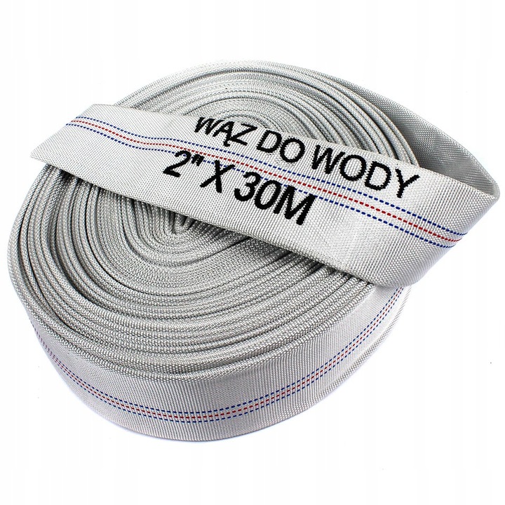 WĄŻ STRAŻACKI PARCIANY PODGUMOWANY DO WODY SZAMBA 2 CALE 30M DO POMPY