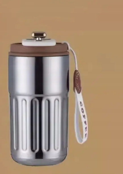 KUBEK TERMICZNY TERMOS Z USTNIKIEM 450ML WYŚWIETLACZ LCD SZCZELNY NA KAWĘ