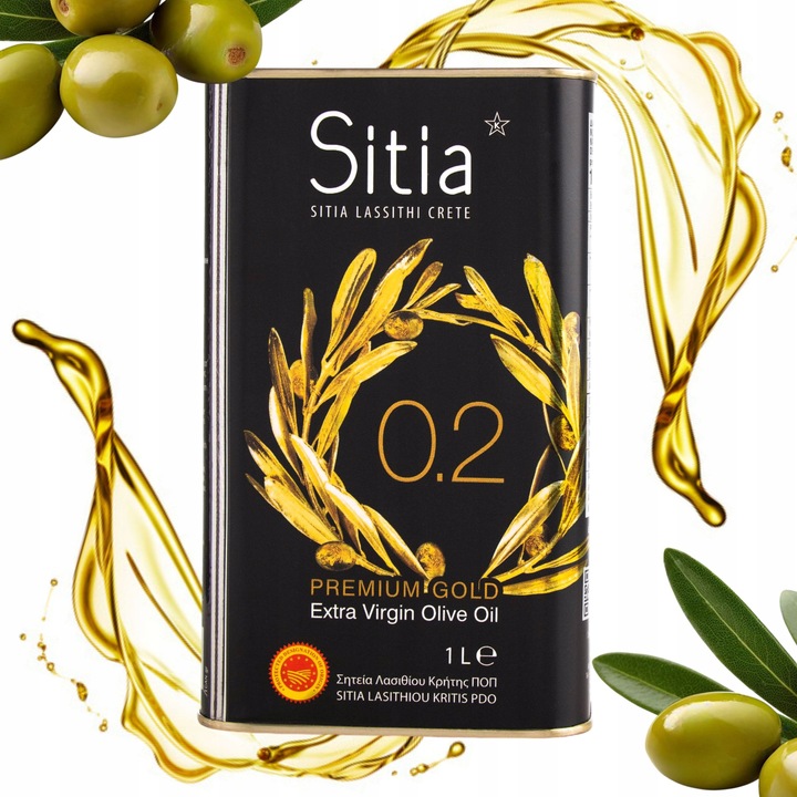 Grecka Oliwa z Oliwek Extra Virgin 1L Sitia Premium data produkcji 10/2024
