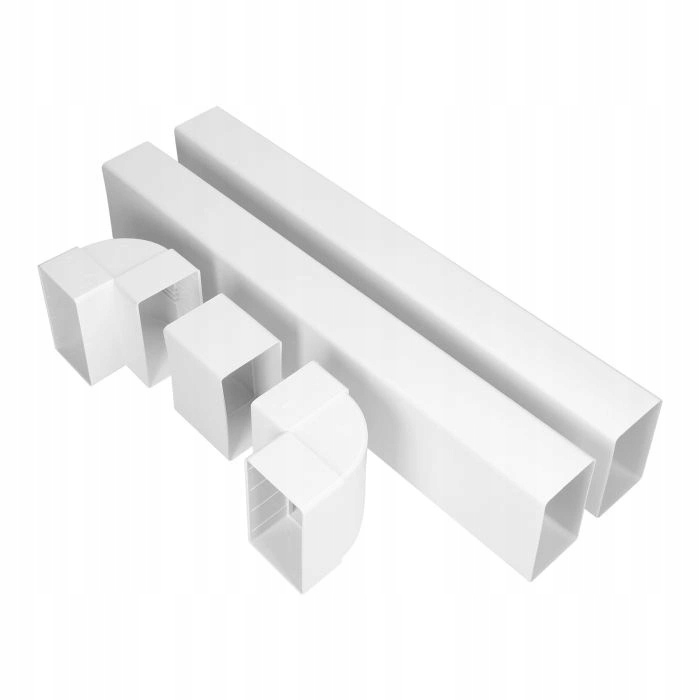 Kanał Telewizyjny Przepust Kablowy RTV Podtynkowy 5x Elementów 100 cm Biały